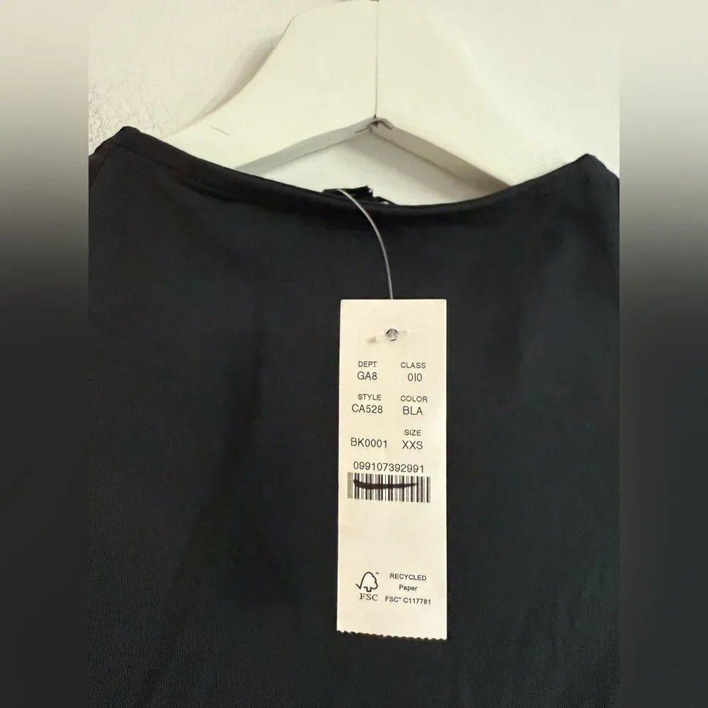 J.Crew Squareneck cap-sleeve top in stretch cotton blend NWT Size XXS